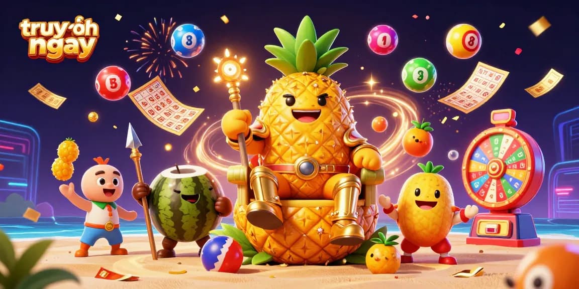Engage in epic gameplay with a scene showcasing vibrant casino elements, inviting players to truy cập ngay.