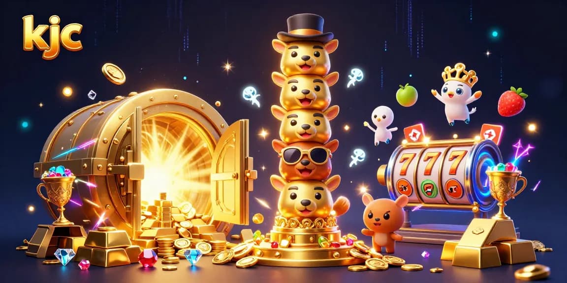 Engage with the exciting kjc casino experience depicted in a vibrant, detailed scene filled with classic gaming elements.