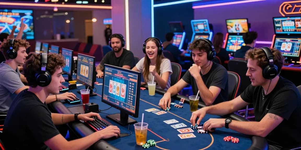 LUCK8 virtual casino crowd enjoying interactive gaming experience with vibrant atmosphere