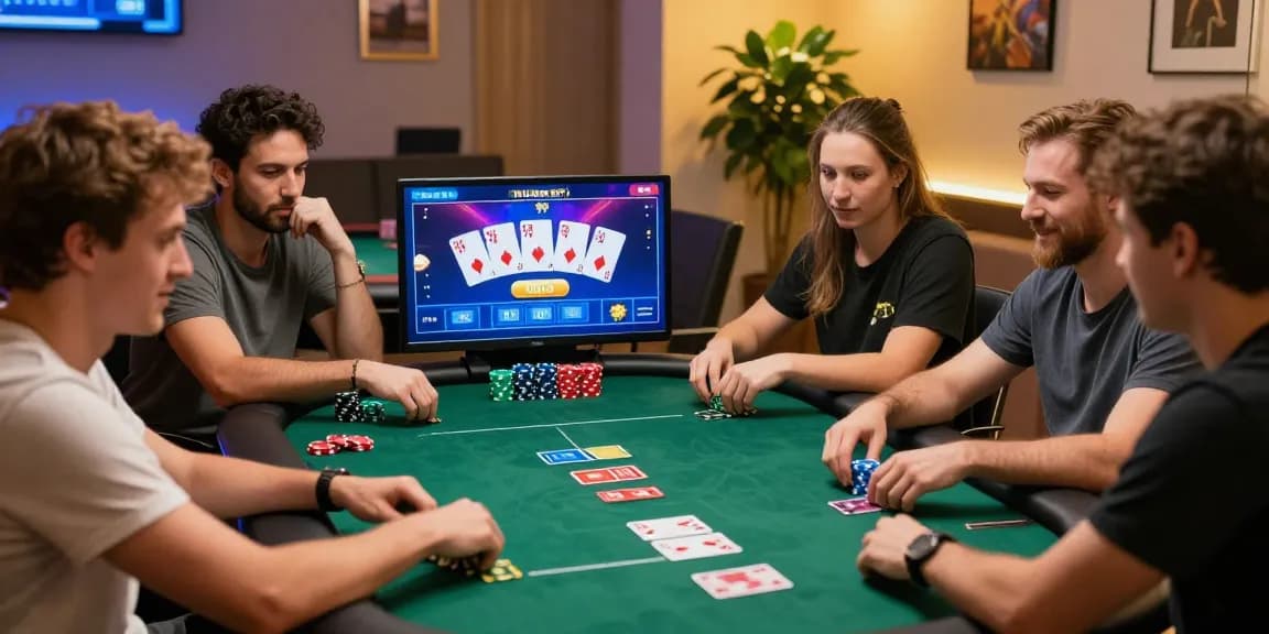 Exciting online poker scene with players engaging at Dominobet for Daftar Dominobet.