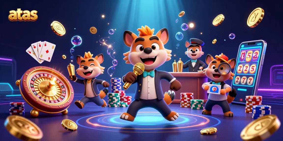 Engage in fun at ATAS Casino where hyenas bring the excitement with drinks and comedy.