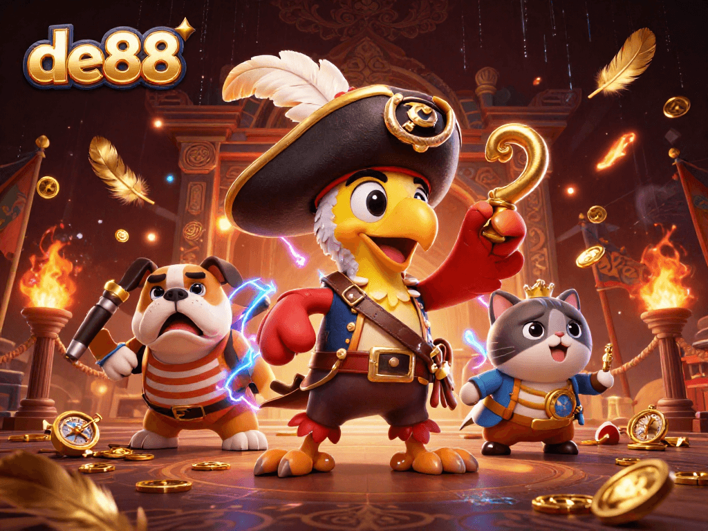 Experience thrilling gameplay at de88 with vibrant casino characters and dynamic gaming elements.