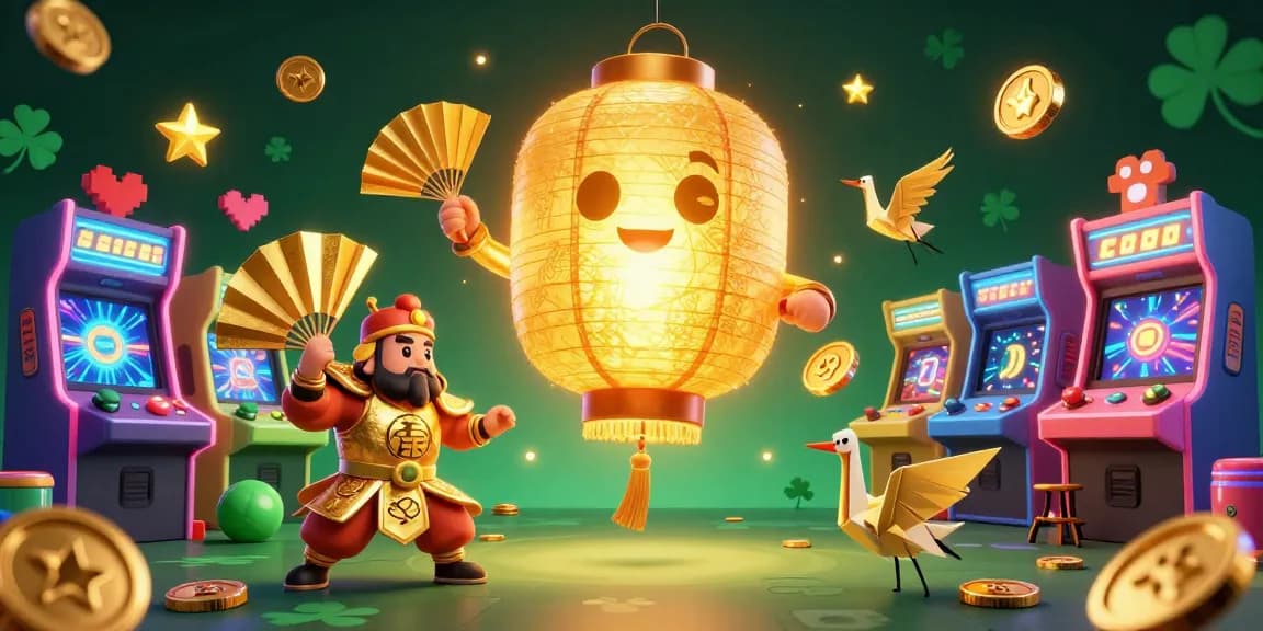 Mwplay's vibrant casino scene with golden lantern spirit and arcade machines promises thrilling gaming action.