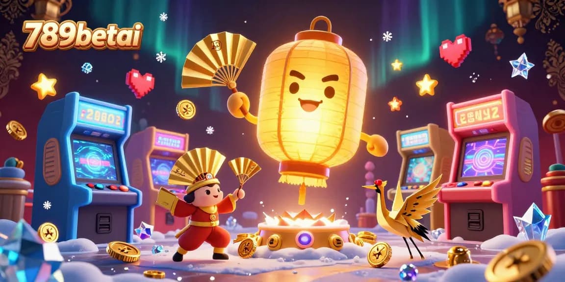 Engage with vibrant 789betai gaming, celebrating winning moments at the casino with golden lantern spirits.