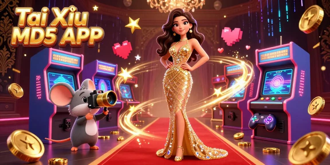 Experience thrilling gameplay with Tài Xỉu MD5 APP featuring dynamic 3D elements and vibrant casino graphics.