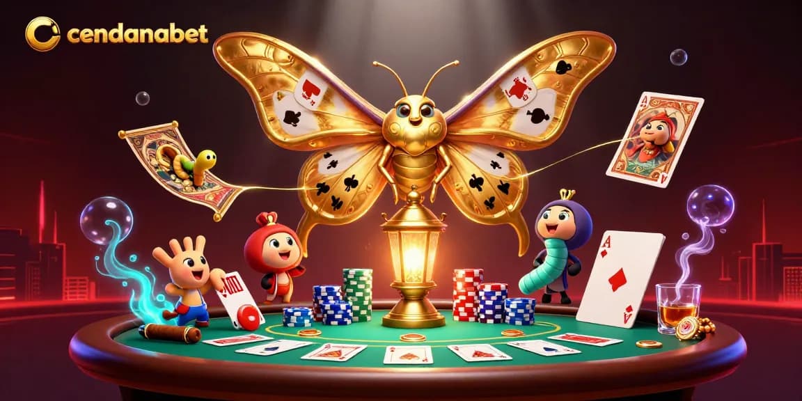 Cendanabet offers an immersive gaming experience with vibrant casino scenes depicted in stunning 3D.