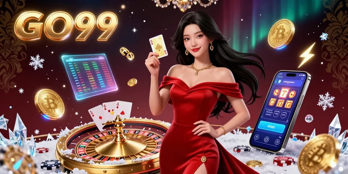 Experience thrilling gameplay at GO99 casino featuring elegant visuals, vibrant slot elements, and exciting gaming atmosphere.
