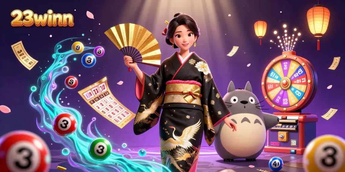 Engage with 23winn's vibrant gaming experience featuring dynamic lottery elements and stunning 3D characters.