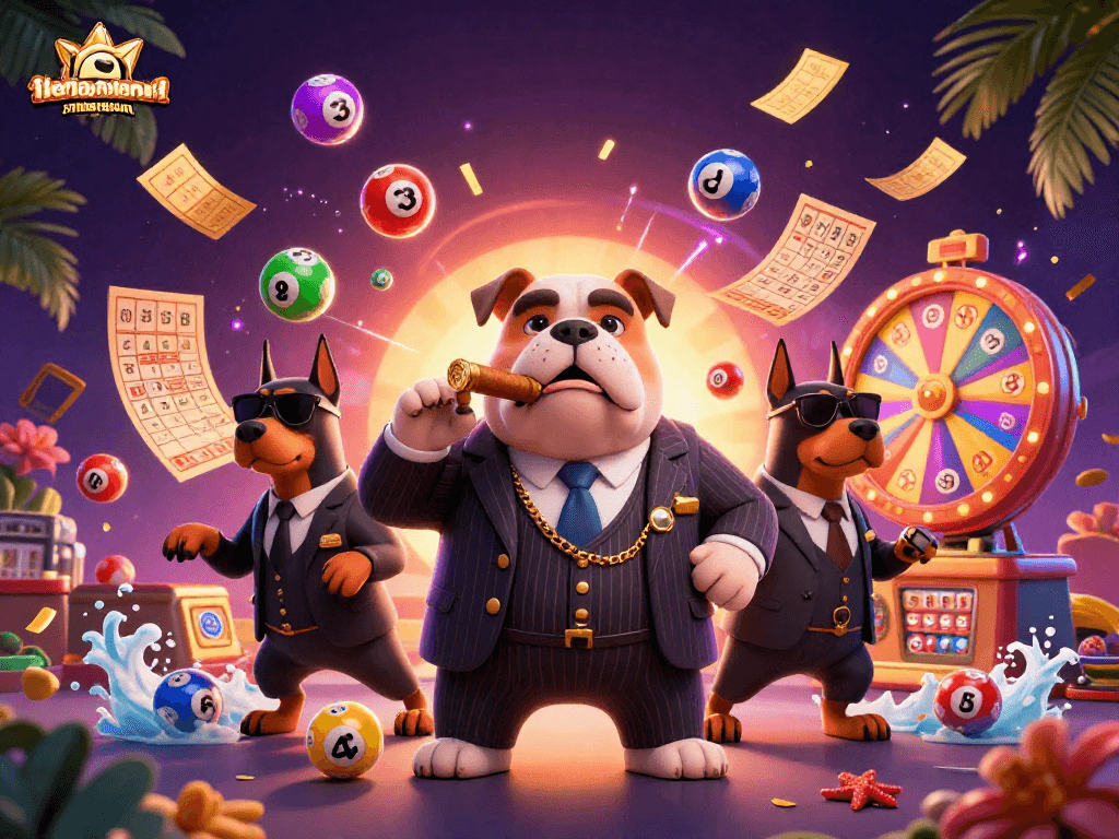 Engage in thrilling gameplay at tienlenmiennam with a cartoon mafia boss and exciting lottery elements.