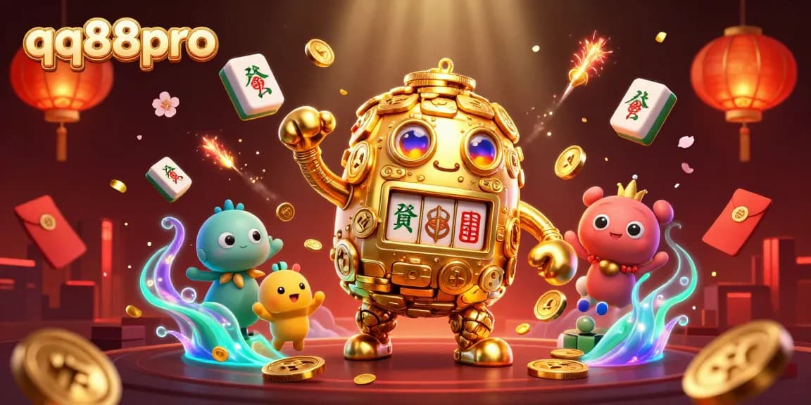 Engage with the vivid visual of qq88pro's magical gaming universe featuring gambling icons