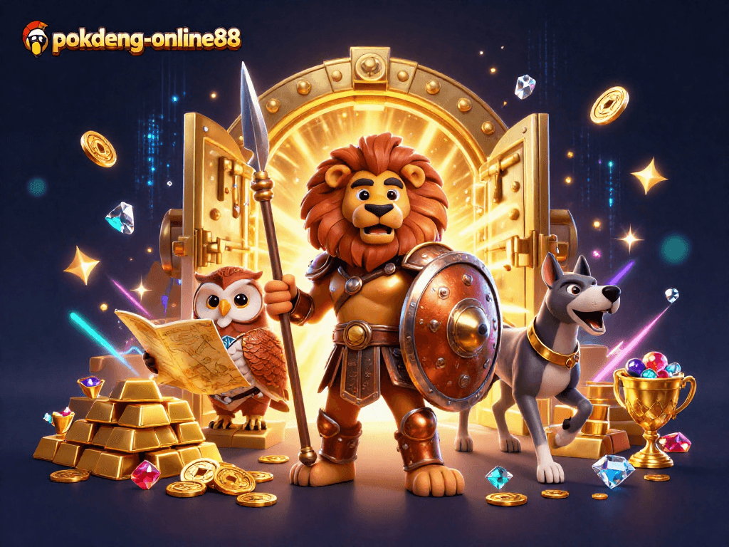 Experience thrilling gameplay with pokdeng-online88 in a vibrant virtual casino setting.