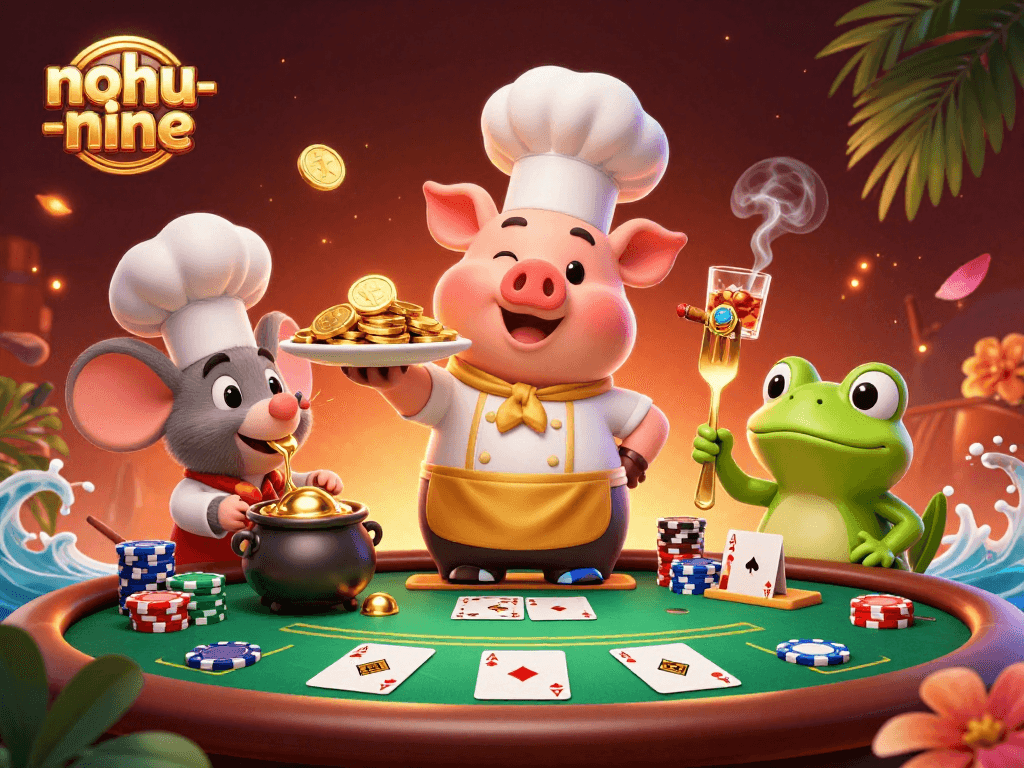 Experience the thrilling action of nohu-nine with vibrant characters and rich casino elements.