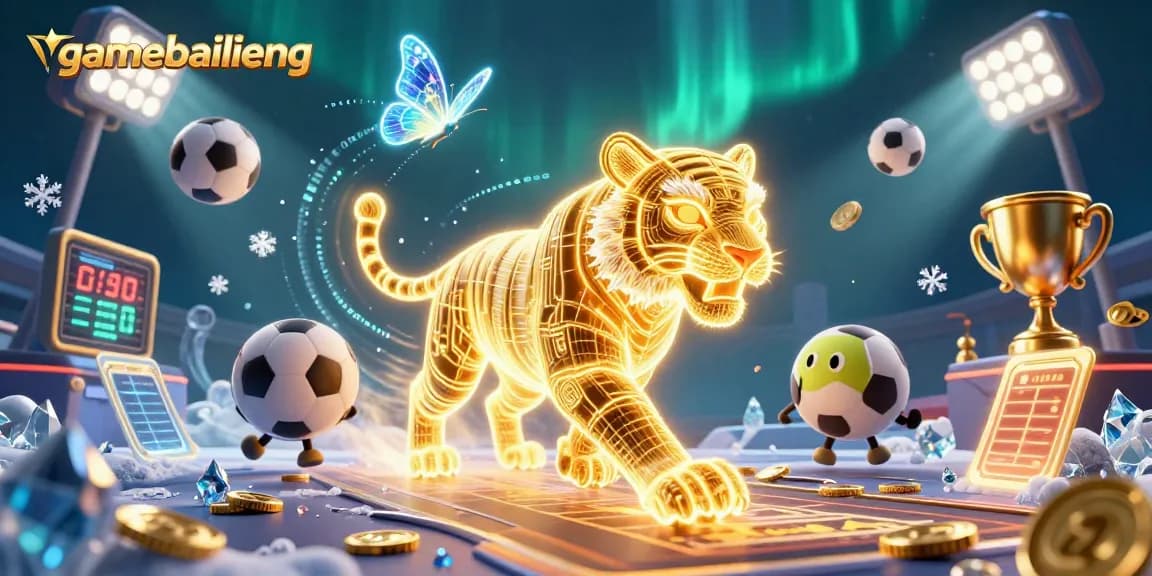Experience the thrill of gamebailieng with dynamic 3D casino elements in an energetic digital landscape.
