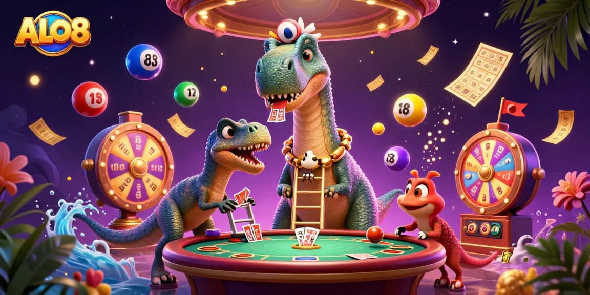 Experience thrilling gaming with ALO8's colorful atmosphere and engaging characters.