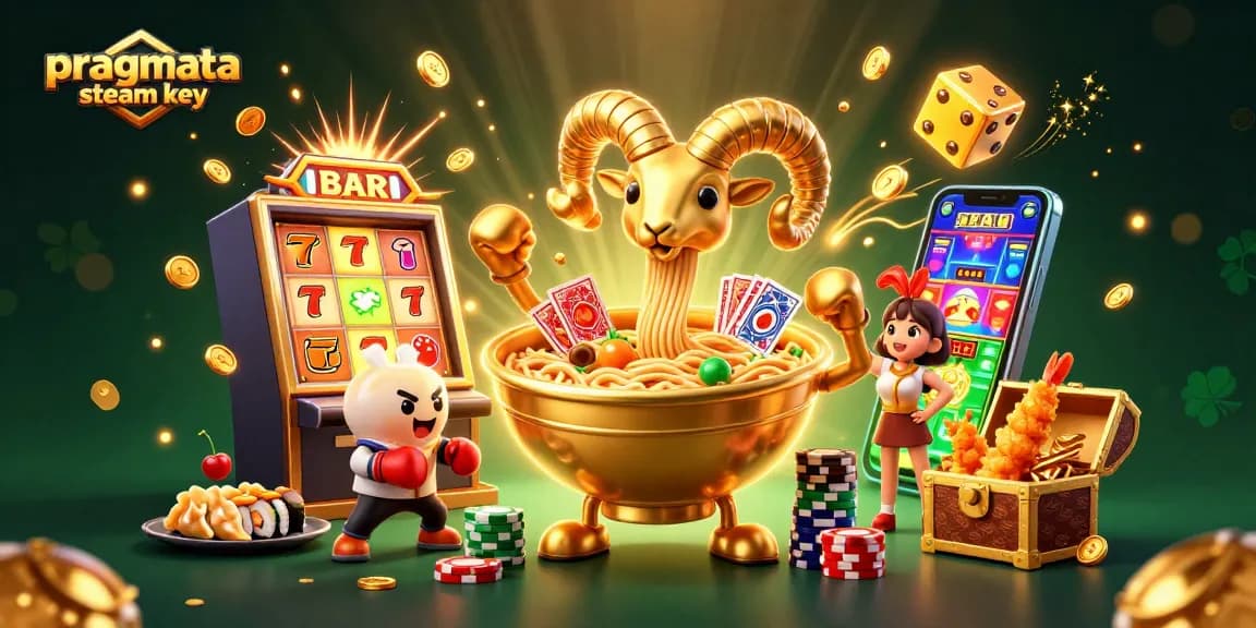 Play with the pragmata steam key surrounded by dynamic casino elements and lively characters.