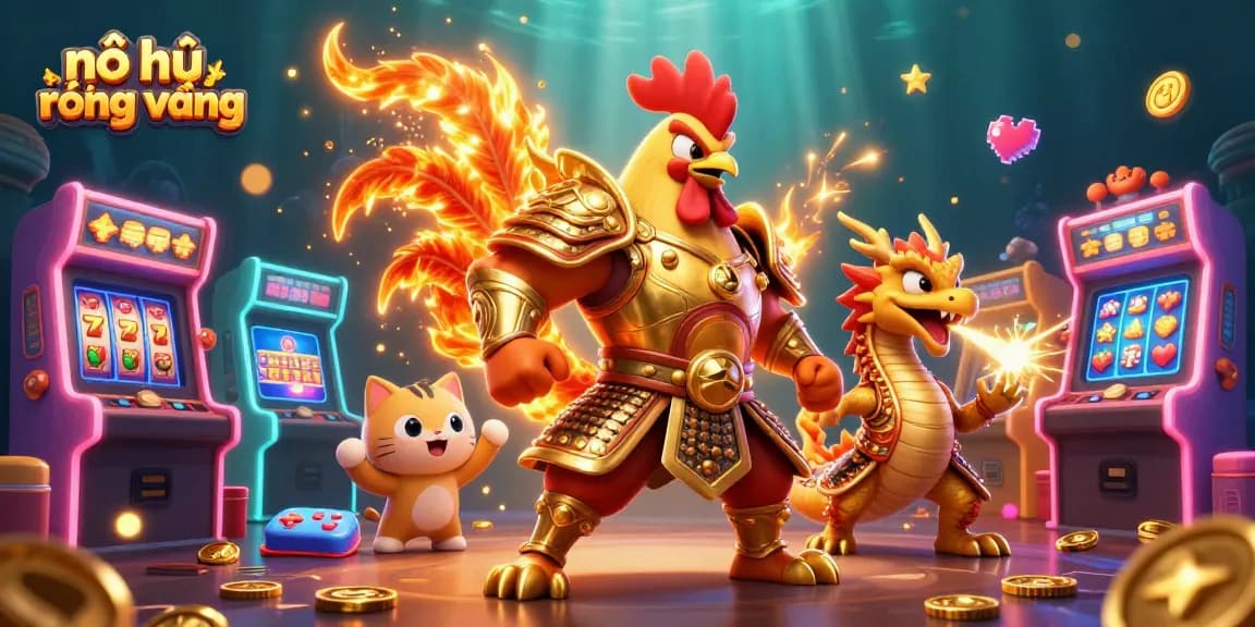 Engaging gameplay in nổ hũ rồng vàng, showcasing colorful slot elements and dynamic characters.