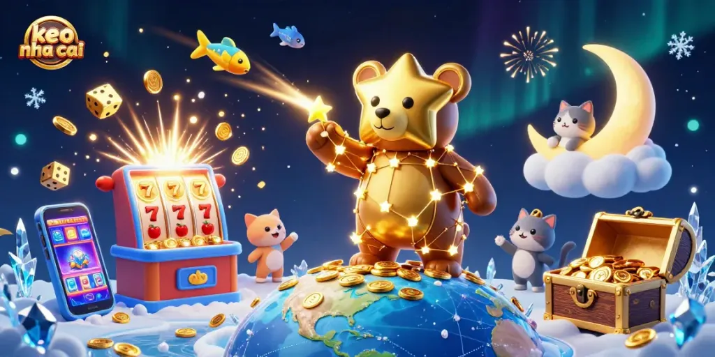 Experience winning thrills in keo nha cai with vibrant 3D casino illustrations and dynamic gaming elements.