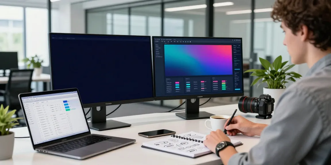 Marketing strategist analyzing instant indexing tools in a modern workspace