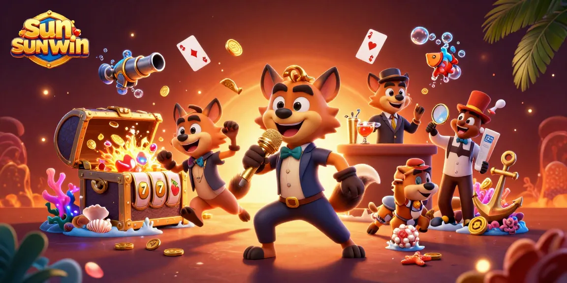 Engage with sun-win's vibrant casino scene featuring hyenas, comedic games, and exciting jackpots.