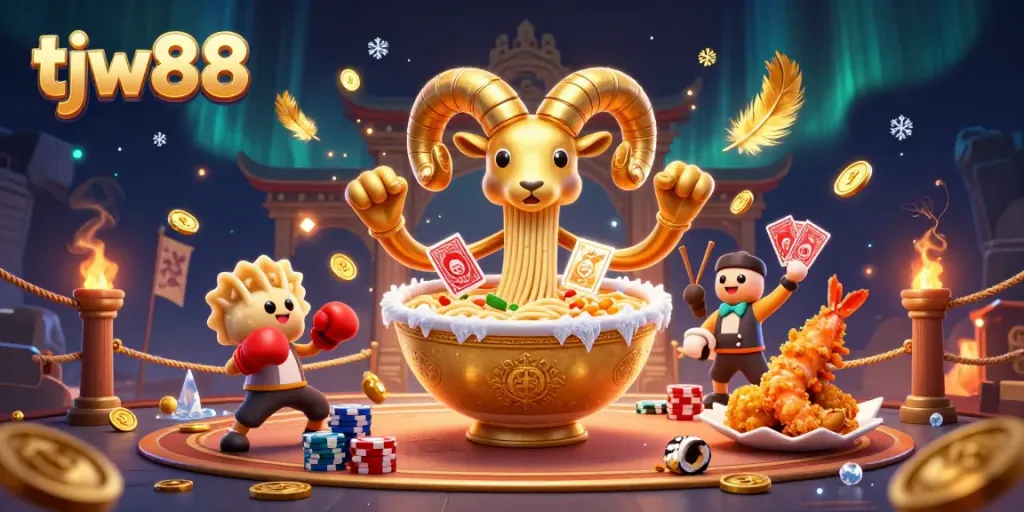 Engage in thrilling gameplay at tjw88 with vibrant casino characters and dynamic betting elements around.