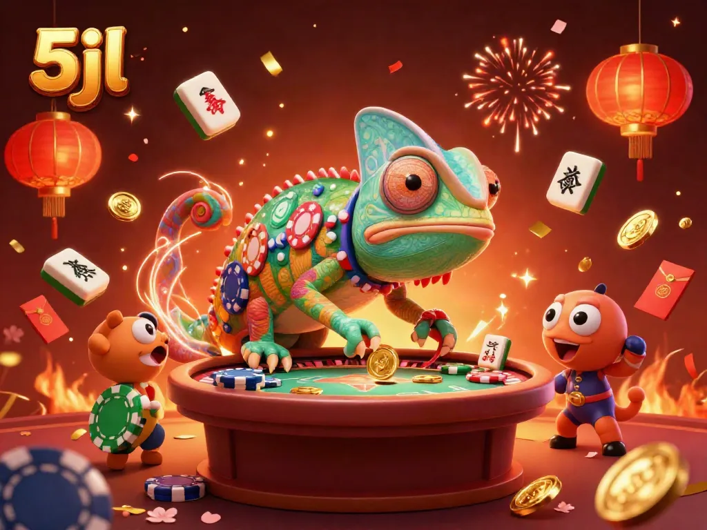 Experience the magic of 5jl with an extraordinary casino scene, featuring vibrant characters and rich details.