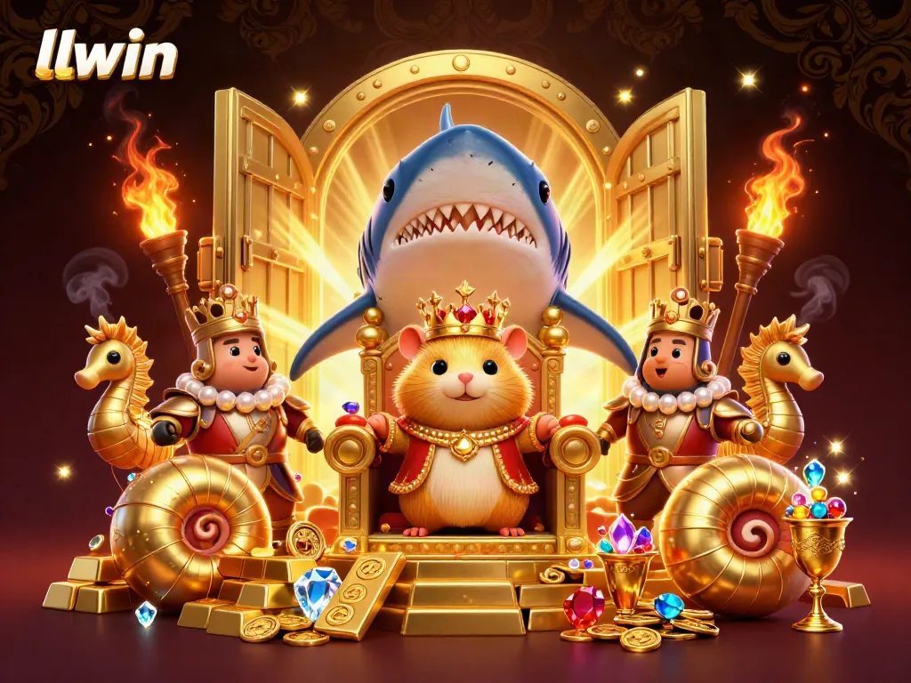 Experience thrilling gameplay at llwin with vibrant 3D casino illustrations, showcasing unique characters and treasures.