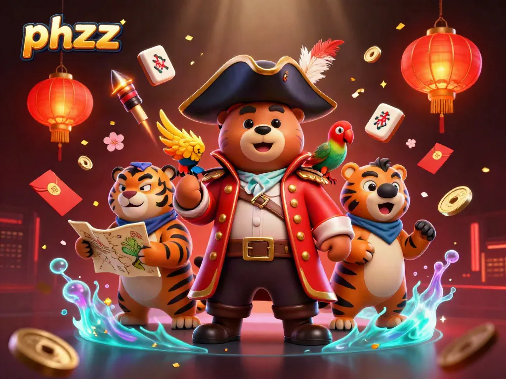 Experience thrilling gameplay with phzzz in this vibrant pirate casino adventure scene.