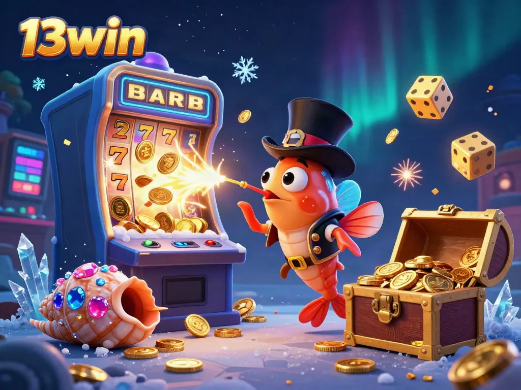 Engage with 13win's vibrant casino world filled with glowing treasures, anglerfish, and thrilling games.
