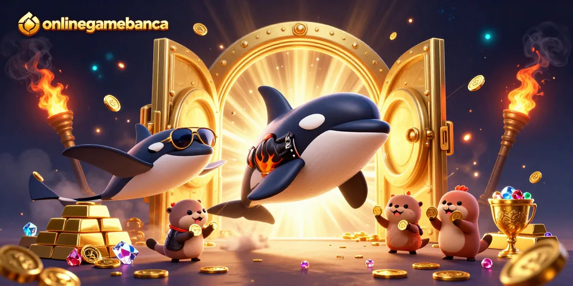 Engage with onlinegamebanca's thrilling casino world through a vibrant and dynamic illustration.