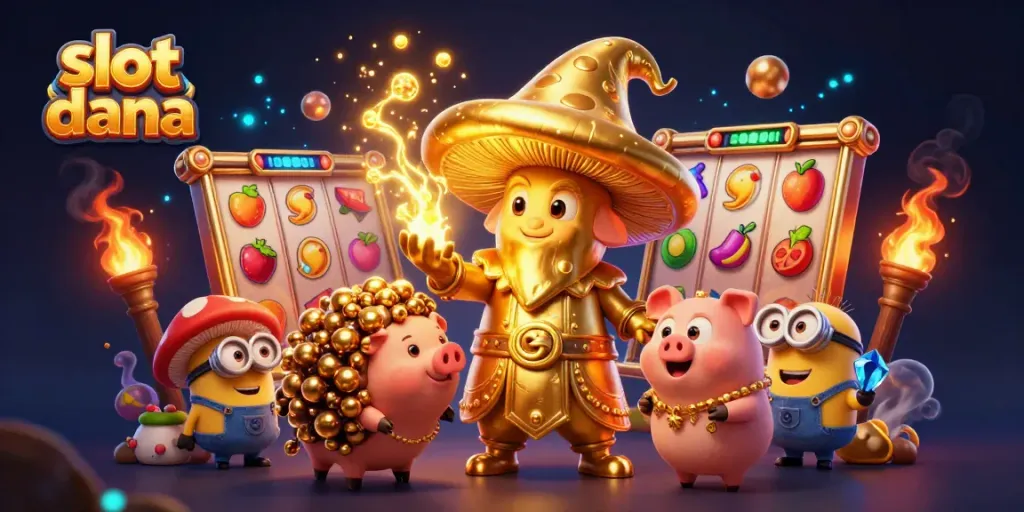 Experience exciting gameplay at slot dana with enchanting 3D illustrations of magical elements and vibrant casino features.