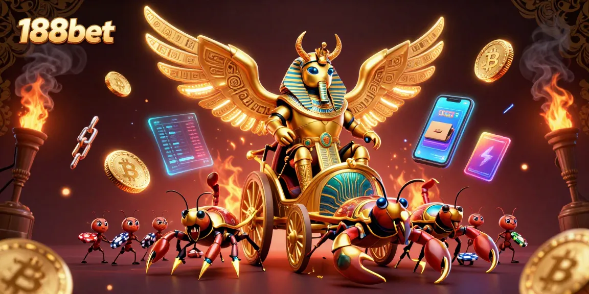 Experience thrilling adventures with 188bet in this vibrant casino-themed illustration.