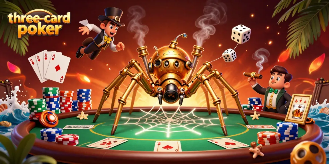 Engage in three-card-poker excitement with golden themes and dynamic gaming elements.