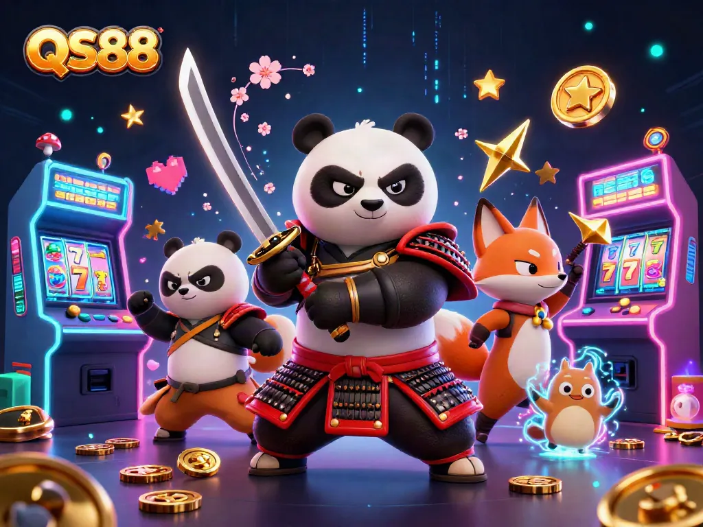Experience thrilling gameplay at QS88 with vibrant characters and immersive slot machine elements.