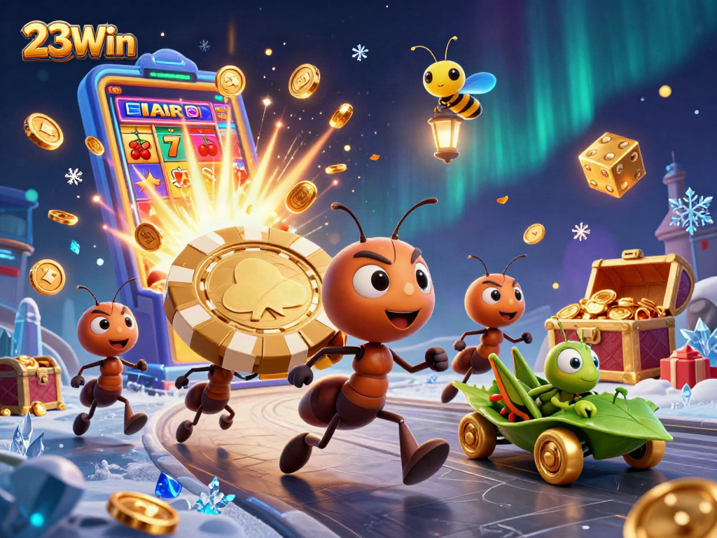 Experience thrilling gameplay at 23Win with a dynamic casino heist featuring animated characters.