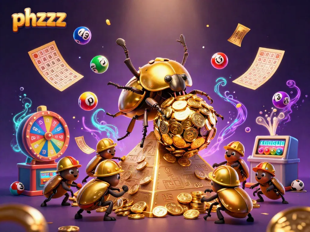 Experience the thrill of phzzz with a vibrant 3D scene showcasing exciting casino elements and lively characters.