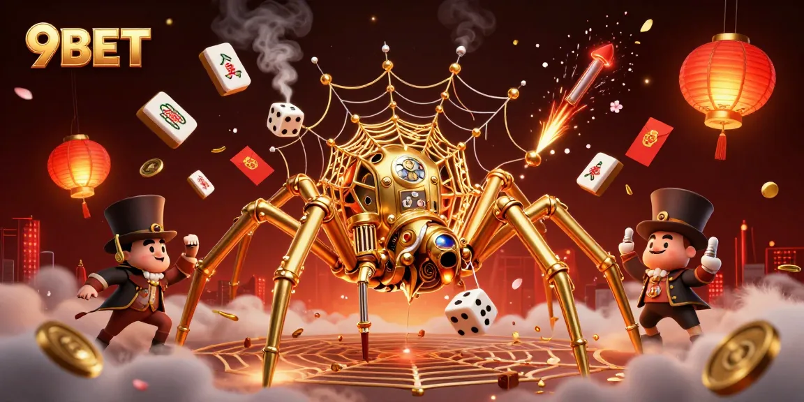 Engage in thrilling gameplay with 9BET, featuring a steampunk-inspired scene of fortune and adventure.