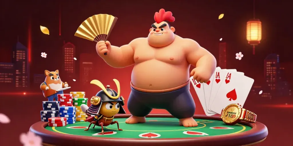 Experience the thrill of "trang chủ J188" with powerful casino characters during an exciting poker scene.
