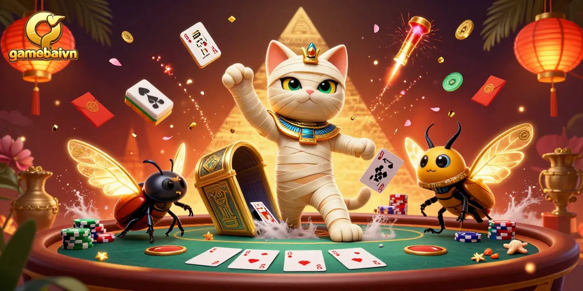 Engage in thrilling poker gameplay at gamebaivn with vivid characters and dynamic casino elements.