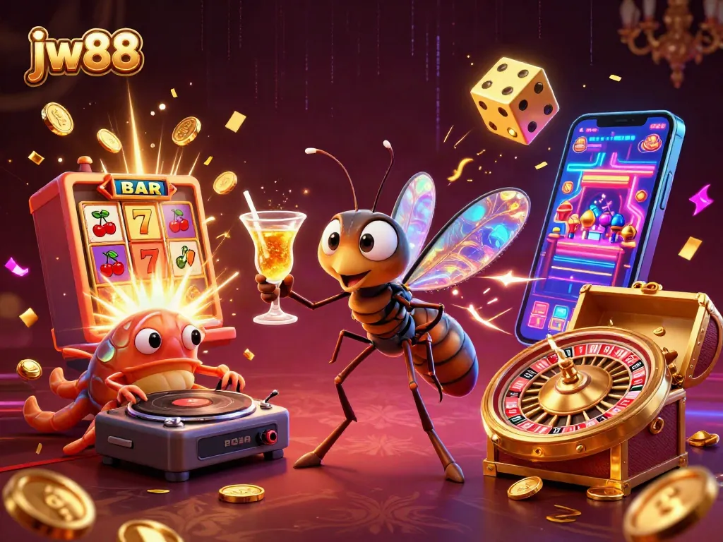 Experience the excitement of jw88 online casino with vivid characters and vibrant gaming elements.
