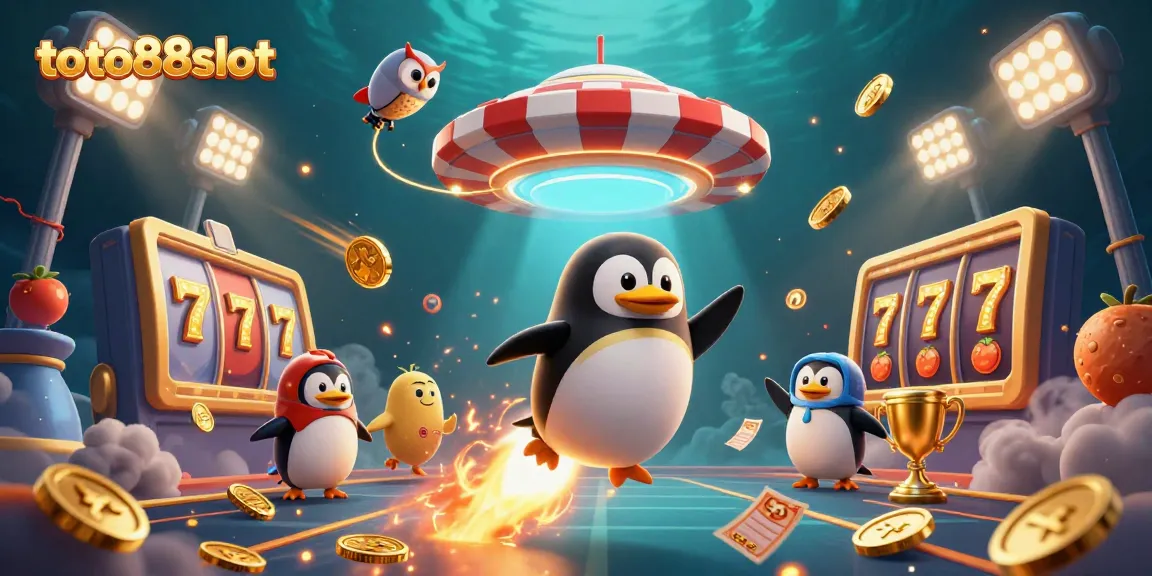 Experience fast gaming access with toto88slot through a vibrant, dynamic casino-themed 3D illustration.