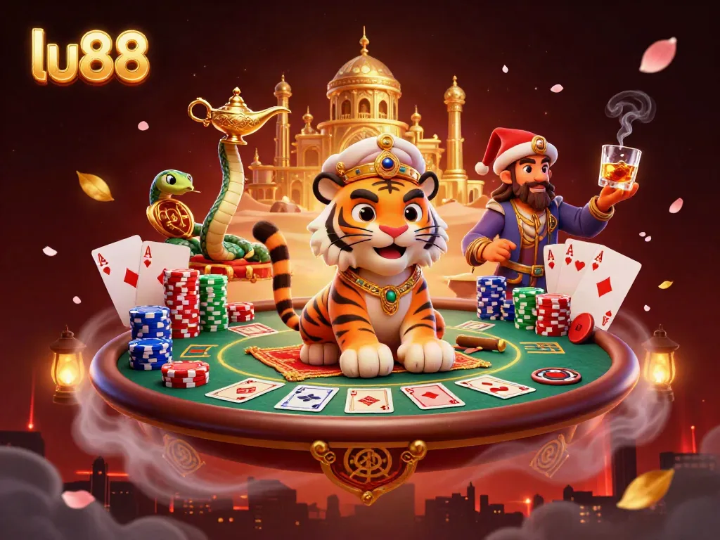 Experience thrilling moments at LU88, where a magical tiger sultan navigates the world of online casino betting.