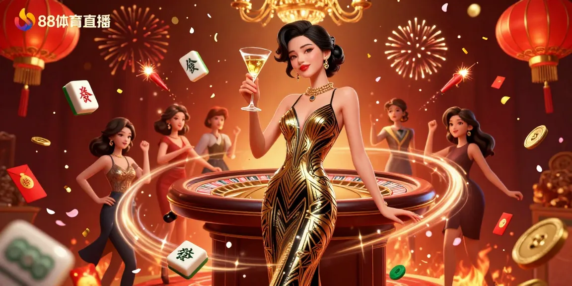 Experience the thrilling action of 88体育直播 as you bet on live sports events, illuminated by festive elements and glamour.
