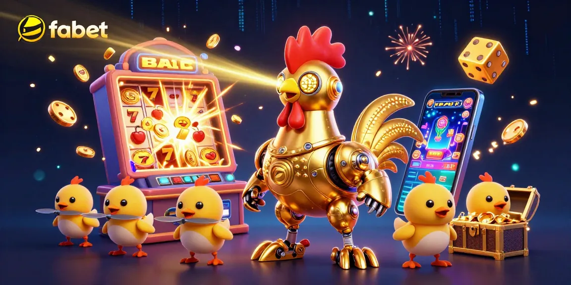 Engage with fabet's thrilling atmosphere through a vibrant casino scene bursting with energy.