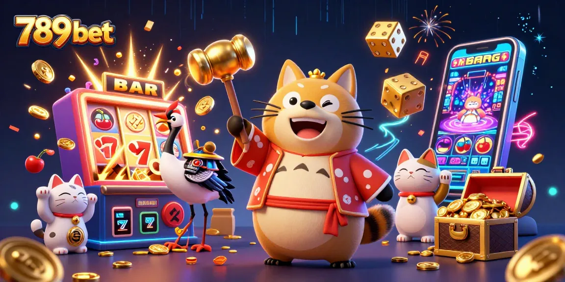 Engaging scene showcasing 789 bet characters amidst a dynamic casino atmosphere with jackpots and vibrant effects.