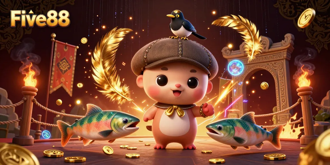 Experience thrilling games at Five88 with captivating characters and vibrant casino elements