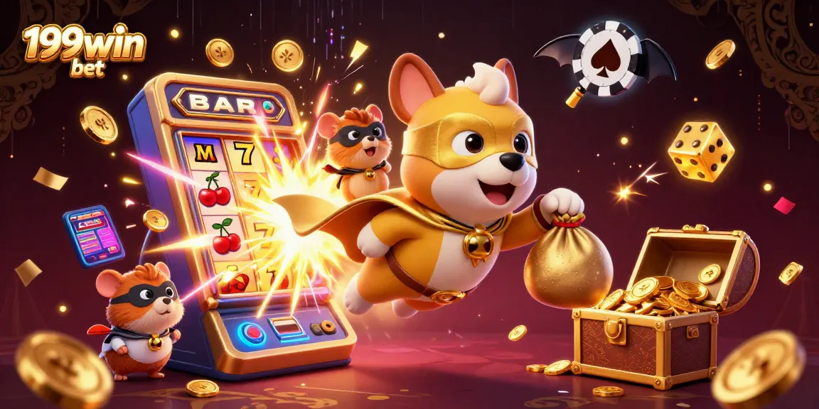 Experience exciting wins with 199win bet featuring animated heroes and vibrant casino action.