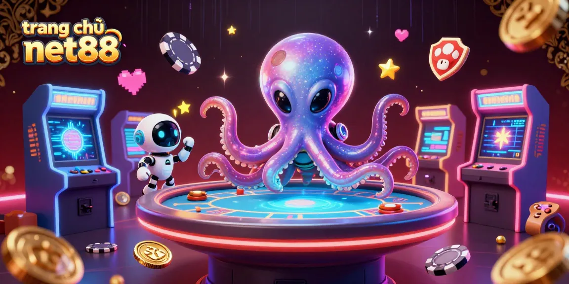 Play poker with the colorful scene of trang chủ net88 featuring a mysterious alien octopus.
