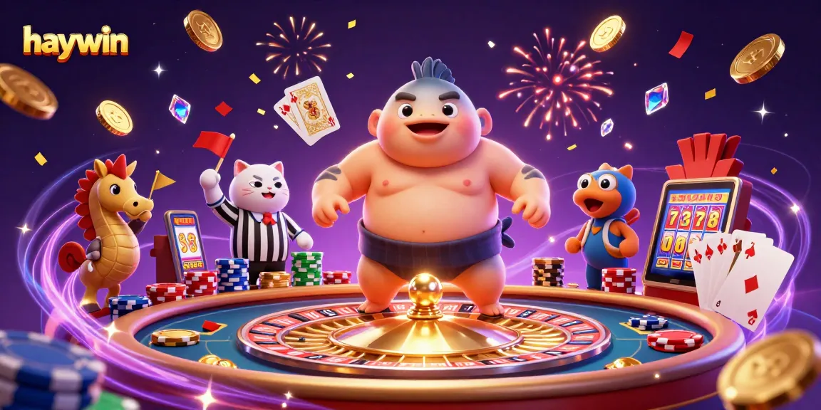 Experience excitement at Haywin's underwater casino with vibrant characters and animated gaming elements.