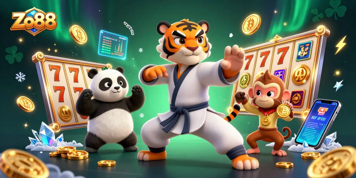 Engage with Zo88's exciting slot games with captivating characters and glowing digital assets.