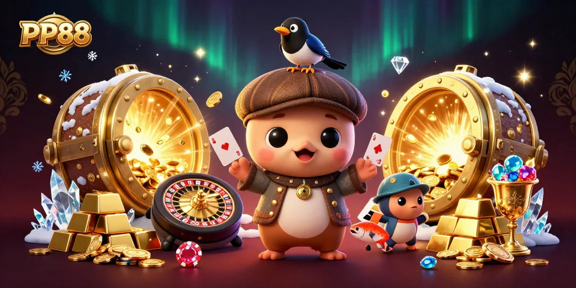 Spin the roulette at PP88 and experience a colorful gaming adventure with Nessie and friends.
